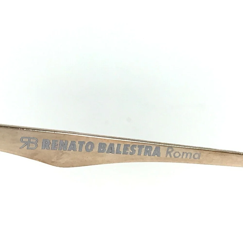 Vintage Renato Balestra Sunglasses RB516/958 Gold Red Frames with Pink Lenses
